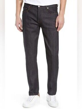 BLDWN Baldwin Modern Skinny Fit Stretch Selvedge Jeans Dark Denim Size 30